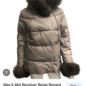 Max & Moi down fur  NWT jacket size 40(European)